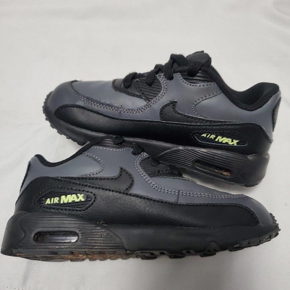 Nike Air Max 90 LTR Black Grey Glow Green 833416-032 Sz 10C - Picture 6 of 8